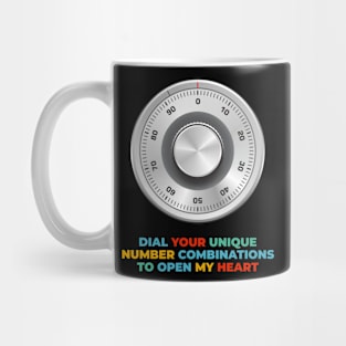 Unlock my heart's secrets with your unique number combination Mug